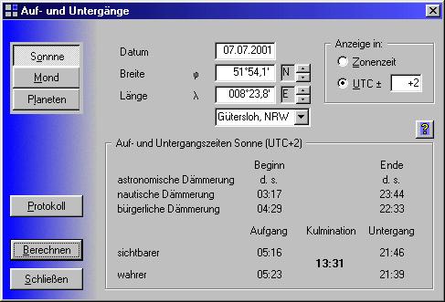 astronomische, nautische und bürgerliche Dämmerung